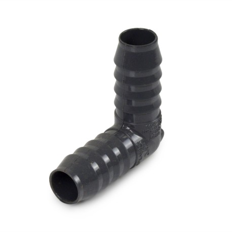 3/4" Barbed Insert 90° PVC Elbow, Sch 40, Gray Spears