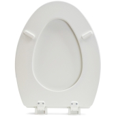Bemis Bemis 1500EC (White) Economy Molded Wood Elongated Toilet Seat - Image 2