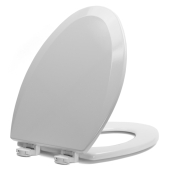 Bemis Bemis 1500EC (White) Economy Molded Wood Elongated Toilet Seat - Image 4