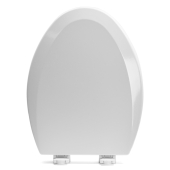 Bemis Bemis 1500EC (White) Economy Molded Wood Elongated Toilet Seat - Image 1