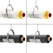 PHD #8 Self-Centering Insulation Support Shield, fits 5" Hanger, 5-5/8" ID x 8" long, Galvanized - Image 3