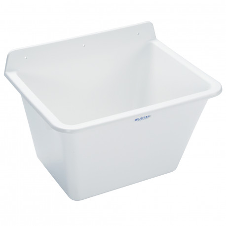 22" x 17" x 17" Service Wall Mop Sink, White Mustee