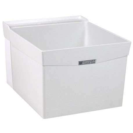 Mustee 20" x 24" x 14.38" Utilatub Laundry Sink/Tub, Single Compartment, Wall-Mount, DuraStone