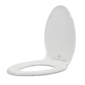 Bemis Bemis 1900SS Commerical Plastic Elongated Toilet Seat w/ Self-Sustaining Stainless Steel Hinges, Heavy-Duty - Image 2