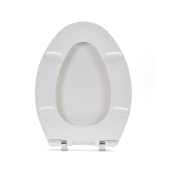 Bemis Bemis 1900SS Commerical Plastic Elongated Toilet Seat w/ Self-Sustaining Stainless Steel Hinges, Heavy-Duty - Image 4