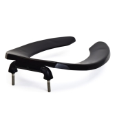 Bemis Bemis 1955CT (Black) Commerical Plastic Elongated Toilet Seat w/ Check Hinges, Heavy-Duty - Image 2