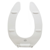 Bemis Bemis 1955SSCT (White) Commerical Plastic Elongated Toilet Seat w/ Self-Sustaining Check Hinges, Heavy-Duty - Image 3