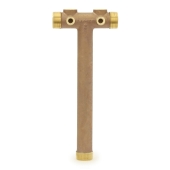 Boshart 1-1/4" MPT x 13" Solid Brass Well Tank Tee (Lead-Free) - Image 2