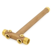 Boshart 1" MPT x 13" Solid Brass Well Tank Tee (Lead-Free) - Image 1