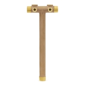 Boshart 1" MPT x 13" Solid Brass Well Tank Tee (Lead-Free) - Image 2