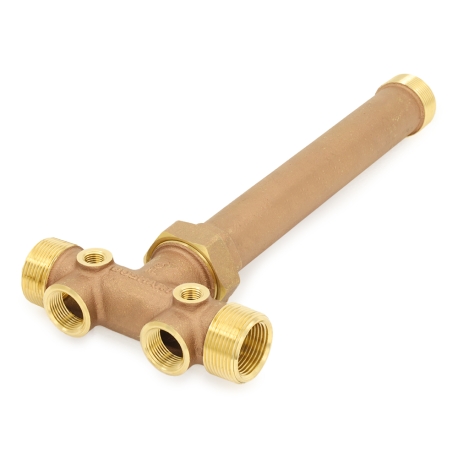 Boshart 1-1/4" MPT x 13" Union Brass Well Tank Tee (Lead-Free)