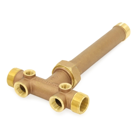 Boshart 1" MPT x 10" Union Brass Well Tank Tee (Lead-Free)