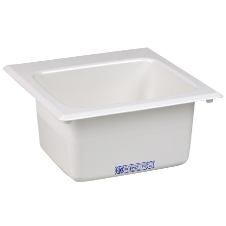 Mustee 15" x 15" x 7.75" Hospitality/Utility/Bar Sink, White