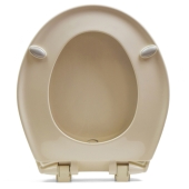 Bemis Bemis 200E4 (Bone) Premium Plastic Soft-Close Round Toilet Seat - Image 2