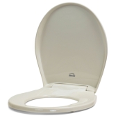 Bemis Bemis 200E4 (Biscuit/Linen) Premium Plastic Soft-Close Round Toilet Seat - Image 3