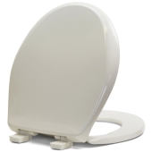 Bemis Bemis 200E4 (Biscuit/Linen) Premium Plastic Soft-Close Round Toilet Seat - Image 4