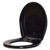 Bemis Bemis 200SLOWT (Black) Premium Plastic Soft-Close Round Toilet Seat - Image 3