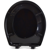 Bemis Bemis 200SLOWT (Black) Premium Plastic Soft-Close Round Toilet Seat - Image 2