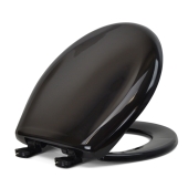 Bemis Bemis 200SLOWT (Black) Premium Plastic Soft-Close Round Toilet Seat - Image 4