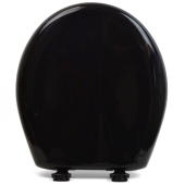 Bemis Bemis 200SLOWT (Black) Premium Plastic Soft-Close Round Toilet Seat - Image 1