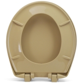 Bemis Bemis 200SLOWT (Sand) Premium Plastic Soft-Close Round Toilet Seat - Image 2