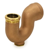 Everhot 2" FNPT x 1-1/2" Tubular Cast Brass NY Reg (Code Compliant) P-Trap w/ Cleanout - Image 1
