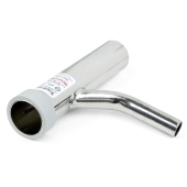 Sioux Chief 1-1/4" x 6", 22GA Tubular Trap-Ease Trap Primer Tailpiece w/ 1/2" (5/8" OD) Branch Outlet, Threaded, Chrome - Image 2