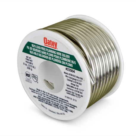 Oatey 95/5 Lead Free Plumbing Wire Solder, 1/2 lb spool