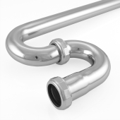 Sioux Chief 1-1/4" x 20", 17GA, Heavy-Duty Brass Tubular S-Trap, Chrome Plated - Image 2