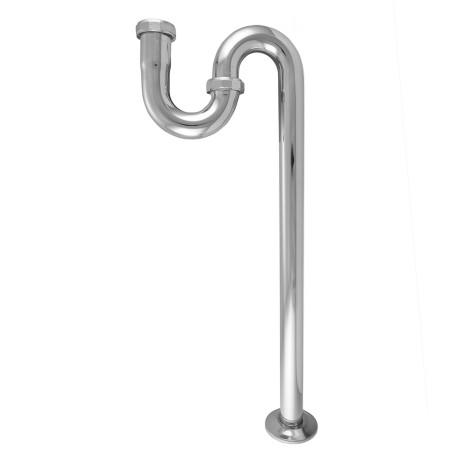 Sioux Chief 1-1/4" x 20", 17GA, Heavy-Duty Brass Tubular S-Trap, Chrome Plated