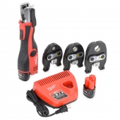 M12 Force Logic Copper Press Tool Kit w/ 1/2", 3/4" & 1" Jaws, (2) Batteries, Charger & Case Milwaukee