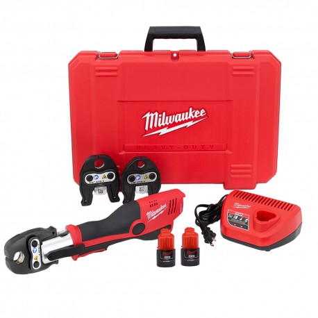 M12 Force Logic Copper Press Tool Kit w/ 1/2", 3/4" & 1" Jaws, (2) Batteries, Charger & Case Milwaukee