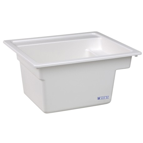 Mustee 25" x 22" x 12.75" Vector Multi-Task Utility Sink, VariStone Fiberglass, White