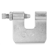 PHD 3/8" Galvanized Steel C-Clamp w/ Locknut - Image 3