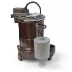 Automatic Sump/Effluent Pump w/ Piggyback Wide Angle Float Switch, 10' cord, 1/3 HP, 115V