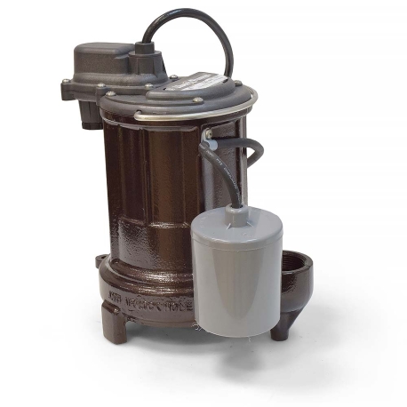 Liberty Pumps Automatic Sump/Effluent Pump w/ Piggyback Wide Angle Float Switch, 10' cord, 1/3 HP, 115V