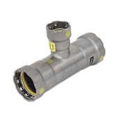 Viega 1" x 1" x 1/2" MegaPressG Tee - Image 1