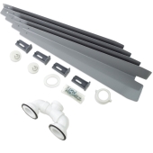 Mustee 40" x 24" x 14.38" Utilatwin Laundry Sink/Tub, Double Compartment, Floor Standing, DuraStone - Image 2