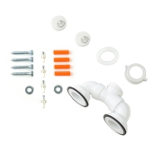 Mustee 40" x 24" x 14.38" Utilatwin Laundry Sink/Tub, Double Compartment, Wall-Mount, DuraStone - Image 3