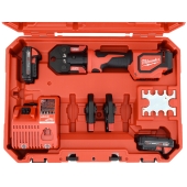 M18 Short Throw Press Tool Kit w/ 1/2", 3/4" & 1" PEX Crimp Jaws, (2) Batteries, Charger & Case Milwaukee