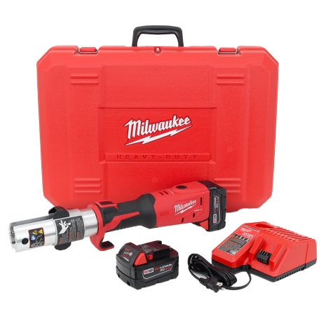 Milwaukee M18 Force Logic Long Throw Press Tool Kit (No Jaws) w/ (2) Batteries, Charger & Case