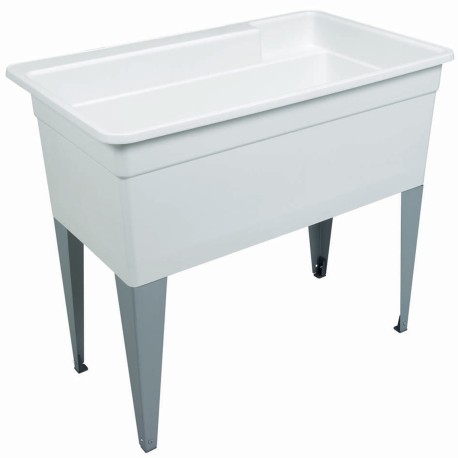 Mustee 40" x 24" x 15" Utilatub BigTub Extra Large Laundry Sink/Tub, Single Compartment, Floor-Standing