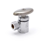 1/2" FIP x 3/8" OD Compr. Angle Stop Valve (Multi-Turn), Lead-Free