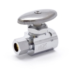 1/2" FIP x 3/8" OD Compr. Straight Stop Valve (Multi-Turn), Lead-Free