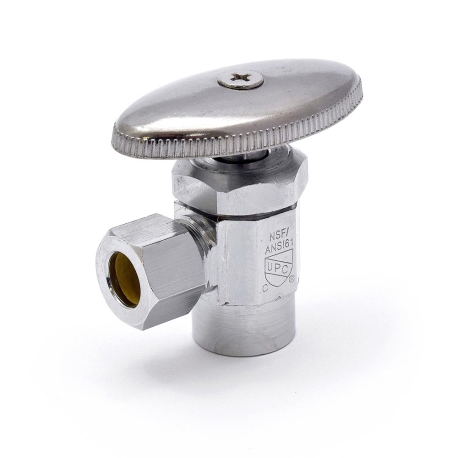 Matco-Norca 1/2" Sweat x 3/8" OD Compr. Angle Stop Valve (Multi-Turn), Lead-Free