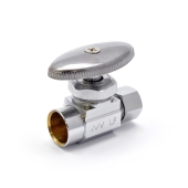 Matco-Norca 1/2" Sweat x 3/8" OD Compr. Straight Stop Valve (Multi-Turn), Lead-Free - Image 2