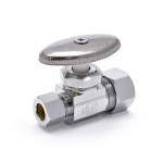5/8" OD Compr. x 3/8" OD Compr. Straight Stop Valve (Multi-Turn), Lead-Free