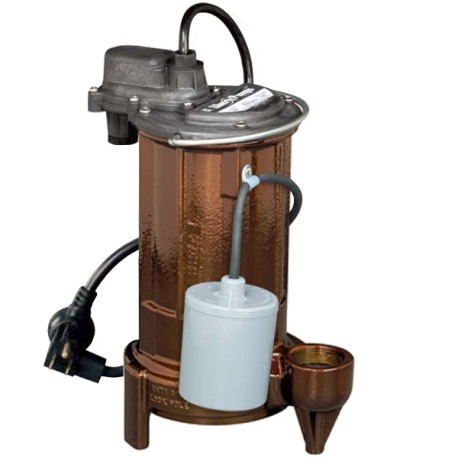 Liberty Pumps Automatic Sump/Effluent Pump w/ Piggyback Wide Angle Float Switch, 35' cord, 3/4 HP, 208/230V