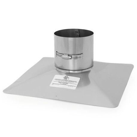 Z-Flex 4" Z-Max 13" x 13" Pre-Stressed Stainless Steel Chimney Flashing