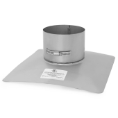 Z-Flex 5" Z-Max 13" x 13" Pre-Stressed Stainless Steel Chimney Flashing - Image 1